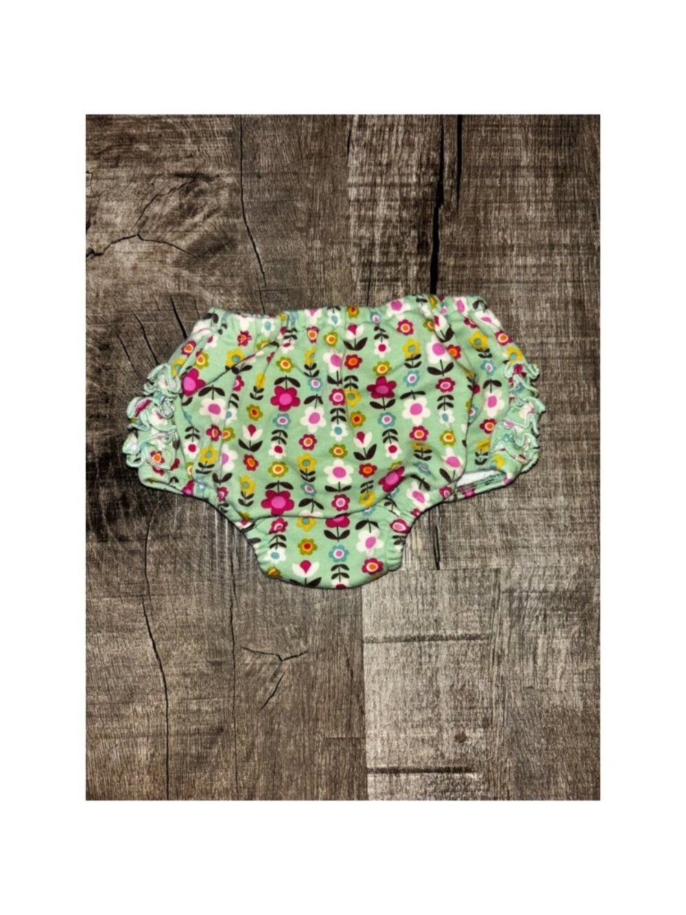 Vera Bradley Baby Ruffle Diaper Cover Bloomers Mint Green Floral 0-3 Months